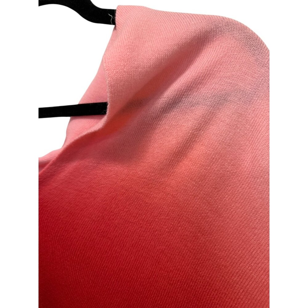 Pink & Red Gradient Button-Down Poncho Wrap One S… - image 3